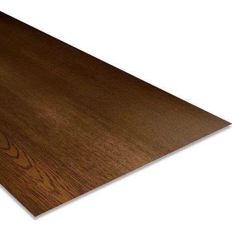 Tôle Plane 2000x1220 mm Acier 0.75 mm Imitation bois Coloris: Bois chêne foncé (1/4)