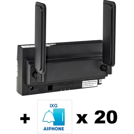 Pack avec passerelle IP avec emplacement SIM avec 20 licences IXGWTGW20FR AIPHONE 201011