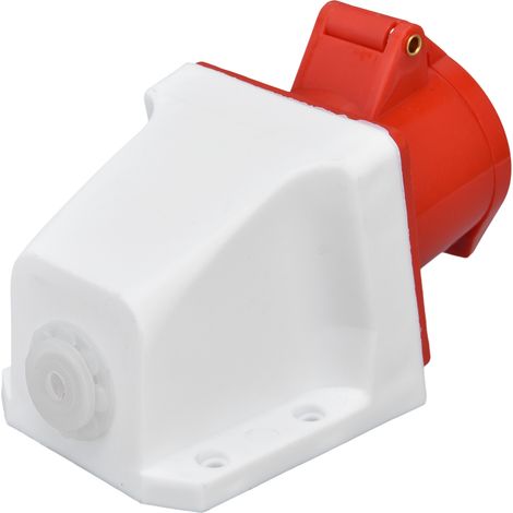Sortie industrielle PC en laiton rouge, prise CEE encastrée pour alimentation électrique IP44 220‑380V 240‑415V (1/5)