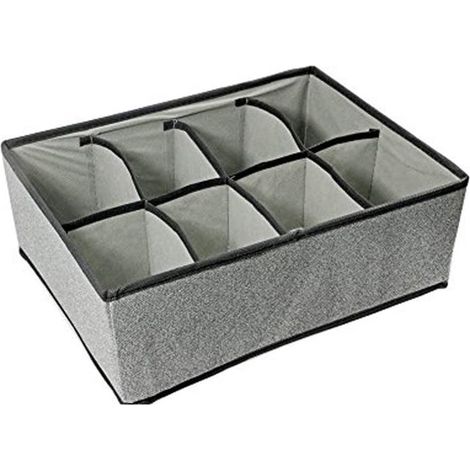 Scatola in tessuto portaoggetti biancheria intima calzini e cravatte box salvaspazio per armadio e cassetto 8 scomparti