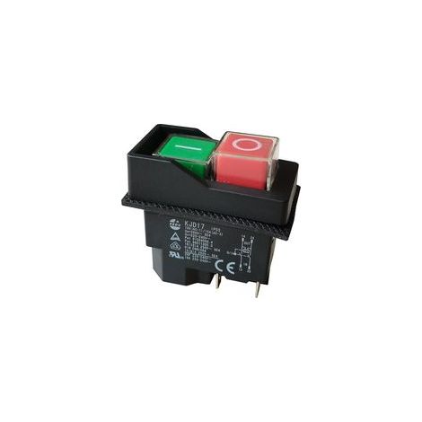 Interrupteur électromagnétique étanche Interrupteurs à bouton-poussoir pour machines-outils industrielles et outils électriques18A(AC-1)/15A(AC-3) 16A 2HP 220-240V 5E4 (KJD17-4Pins-250V) (1/5)