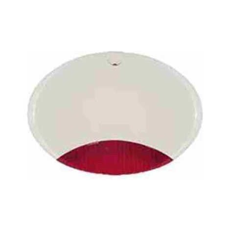 ISIDE 130-WR Sirene mit eigener Stromversorgung, Farbe weiß, rotes Blinklicht, hohe Helligkeit, programmierbar
