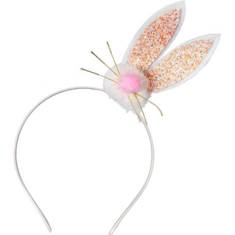 Diadema con cabeza de conejo, rosa (1/3)