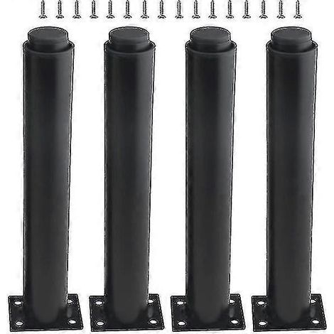 (25-42 cm, noir) Lot de 4 pieds de meuble robustes et réglables en métal. Walkbee 7349 B (1/4)