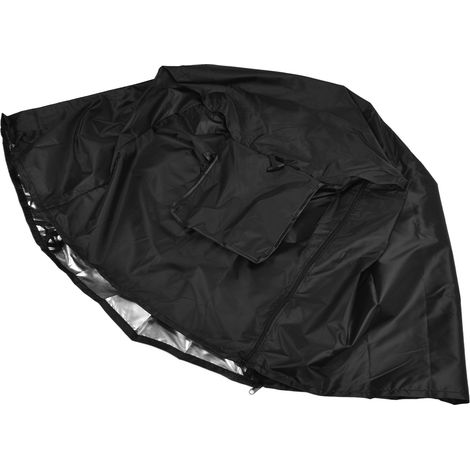 Housse de cage métallique pour chien (124,5 x 84 x 79 cm) - Imperméable, anti-UV et anti-poussière - Noir (1/5)