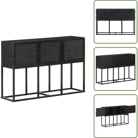 Buffet 115x30x76 cm Bois de manguier massif - Buffet - Meuble De Rangement - Commode - Bois Massif - Design Rustique (1/5)