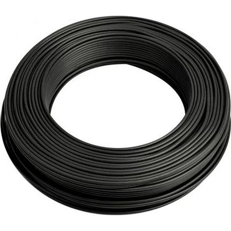 Fil électrique rigide H07V-U 2,5mm² noir – Couronne 100m – Tension 450/750V pour circuits locaux – Câblage tableaux et appareillage – Prysmian
