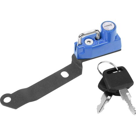 Serrure antivol pour casque moto en aluminium pour Yamaha MT25 MT03 YZF R25 R3 2014-2019, bleu (1/5)