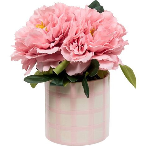 Composizione floreale artificiale di peonie h21,5 cm - Atmosphera créateur d'intérieur (1/5)