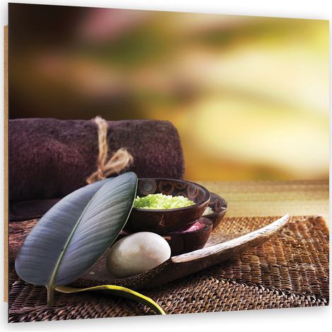 Quadro deco panel, Foglie di zen spa - 60x60 (1/5)