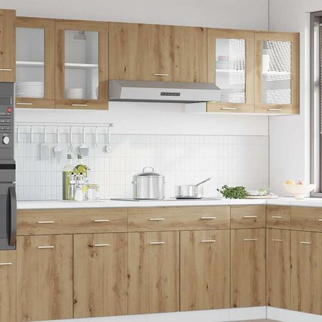Étagère Murale Suspendue Style Industriel 80x31x60 cm, Meuble de Rangement en Bois d'Ingénierie Couleur Chêne Artisanal, Étagère Flottante pour Salon, Cuisine, Bureau - Design Moderne et Robuste (1/5)