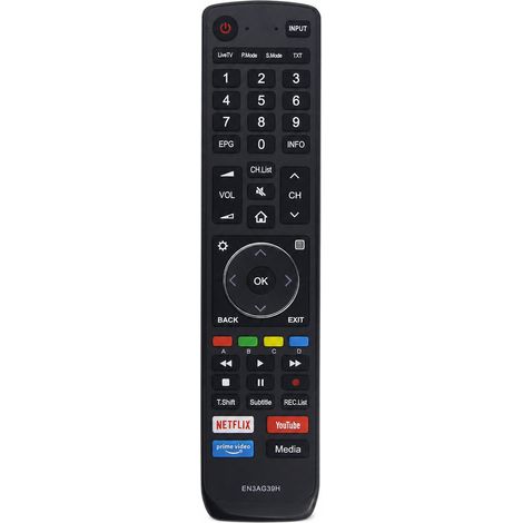 Télécommande TV Compatible avec VU et Hisense, Modèle EN3AG39H (1/5)