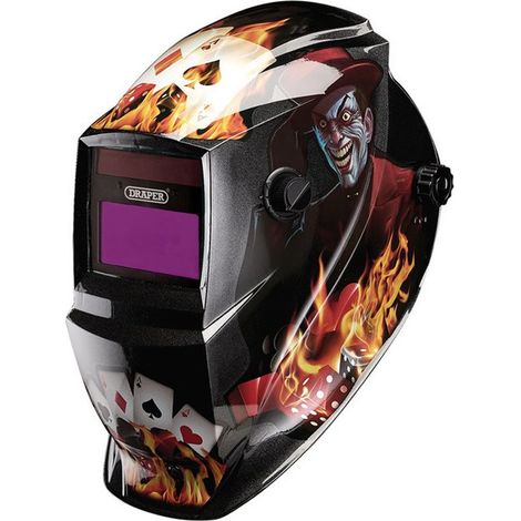 Draper Auto Varioshade Welding Helmet 02515 with Auto-Darkening Lens and Playing Card Design (1/5)