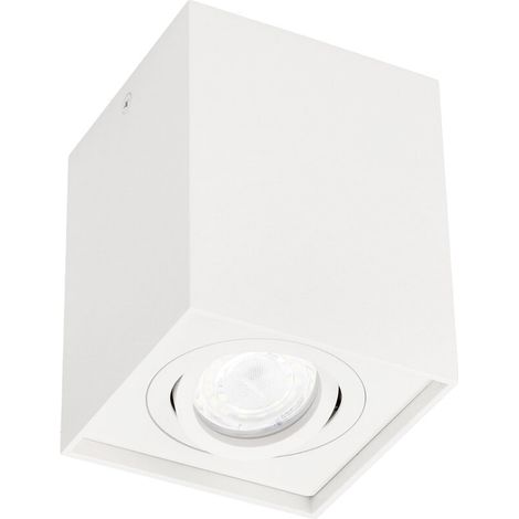 PALLAD 1 Blanc GU10 spot de plafond carré blanc EDO777109 EDO Solutions (1/3)
