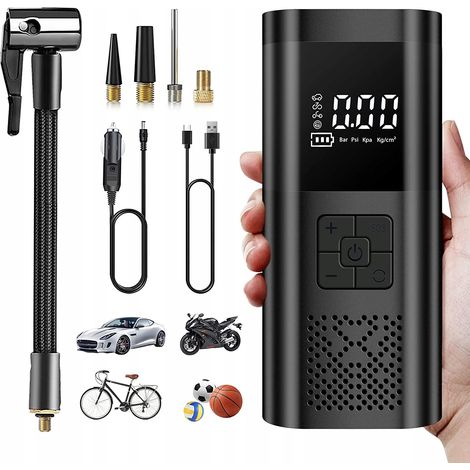Compresseur pour voiture et moto 6000 mAh, arrêt automatique, écran LCD, 150 PSI (1/5)