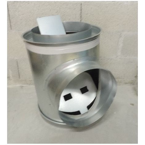Caisson piquage acier galvanise aeraulique/acoustique - diametre 315/400mm