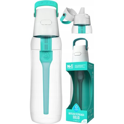 Dafi Solid Trinkflasche mit türkisem Filter 0,7l aus Tritan