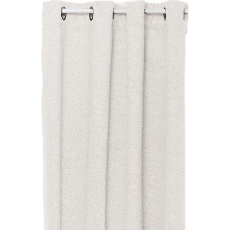 Atmosphera – Rideau isolant et occultant effet bouclette 140x260 cm – Tissu polyester certifié OEKO-TEX – 8 œillets en acier (1/4)
