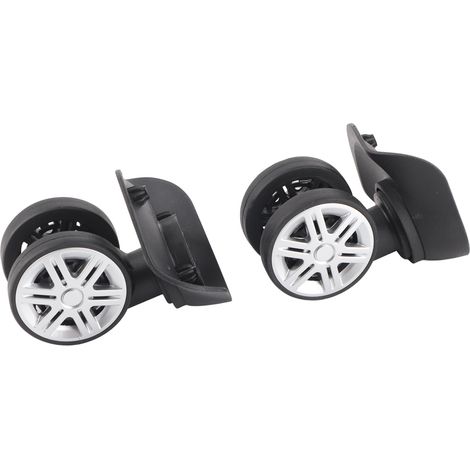 1 paire de valises de rangement silencieuses d'extérieur à double rangée de grandes roues avec barre de traction