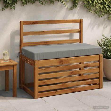 vidaXL Cojín de banco SOEST 100% Poliéster Gris 80 x 40 x 8 cm (1/5)