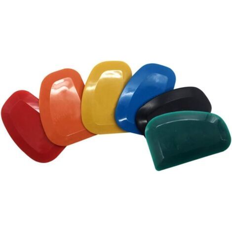 6 Pièces Jeu De Spatules En Caoutchouc,Couteau À Enduire,Ensemble De Couteau À Mastic En Caoutchouc, Ensemble De Grattoir À Peint (1/4)