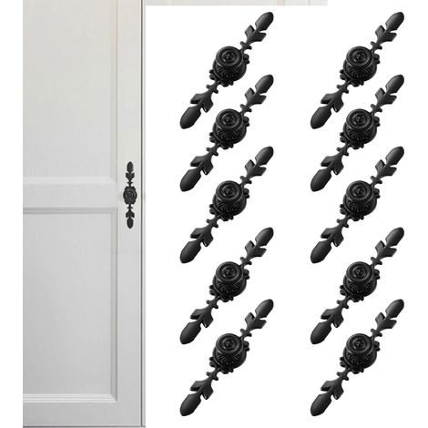 Set of 10 black handles for cabinet doors, kitchen furniture hardware/dresser drawer knobs and pulls