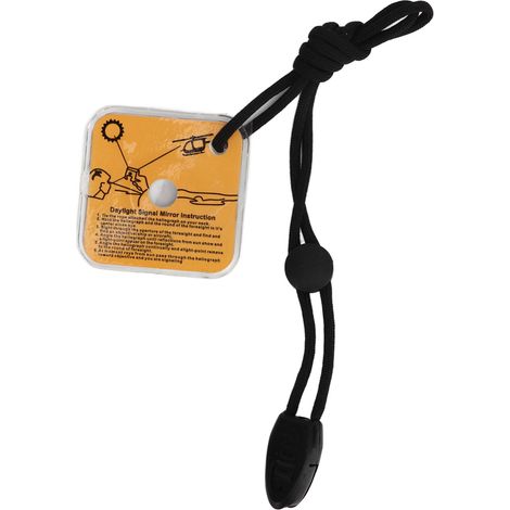 Miroir de survie multifonction avec sifflet et lanière pour activités en plein air (1/5)