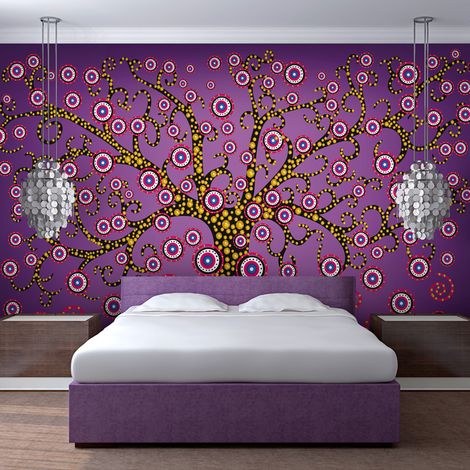 Fotomurale - astratto: albero (viola) - 300x231 (1/4)