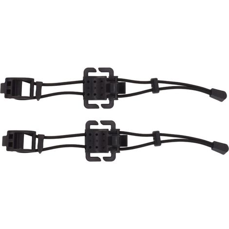 2 Pièces Attache Élastique pour Sac à Dos, Fixation MOLLE, Boucle de Sangle Réglable pour Organisation d'Équipement, Noir