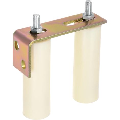 Guide de Rouleau de Portail Coulissant 6" avec Rouleaux Réglables et Support en Forme de L pour Roues de Porte Coulissante Sur Rails en Acier en Angle et Rails Ronds 1 Ensemble (1/5)