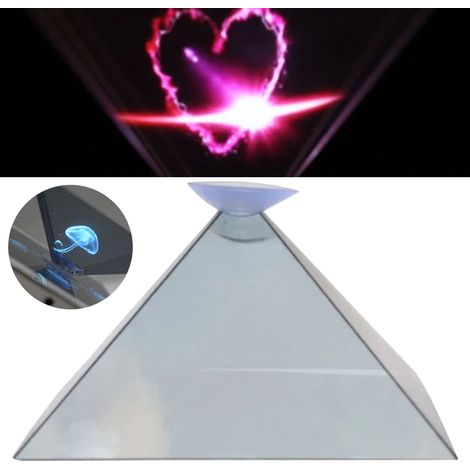 Filiyano – Support universel pour vidéoprojecteur pyramidal à affichage holographique 3D compatible avec smartphones (202102911)