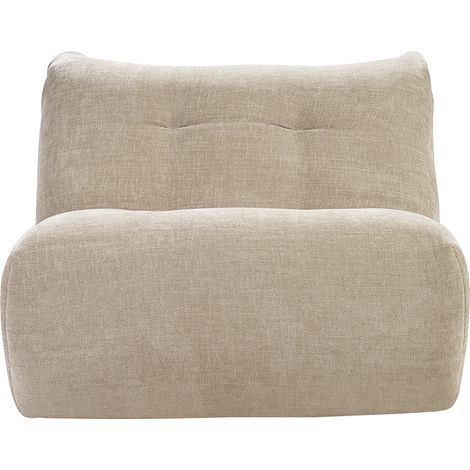 Lounge-Sessel in taupefarbenem Samteffekt-Stoff BUMPY