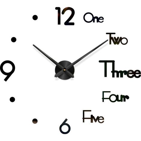 Horloge murale DIY créative 3D, design moderne décoratif pour maison (1/2)