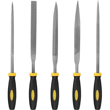 Coffret de 6 limes, limes et râpes, limes aiguilles et limes diamantées pour la réparation du bois, du métal, de l'atelier et du plastique. (1/5)