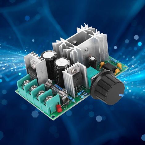 Drehzahlreglermodul für Gleichstrommotoren (PWM-Regler, Leistungsregler, Lüfter 12 V, 24 V, 36 V, 48 V, 20 A) (1/5)