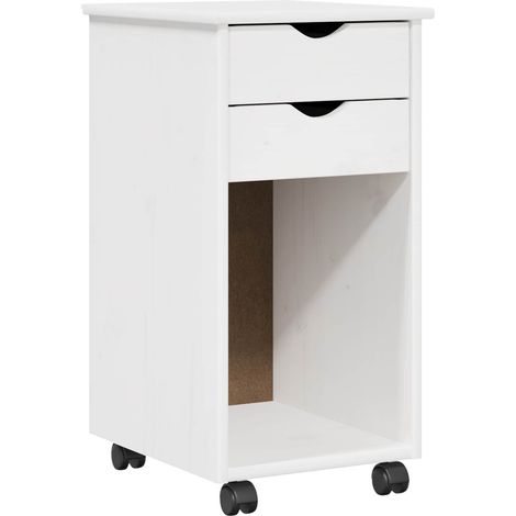 Gabinete rodante 34 x 39 x 65,5 cm Pino macizo vidaXL
