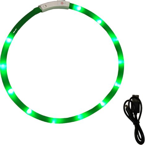 Collier Lumineux Pour Chien - Collier Rétractable Rechargeable LED - Pour Chiens Petite Moyenne Et Grande Taille - 1 Pièce (1/5)