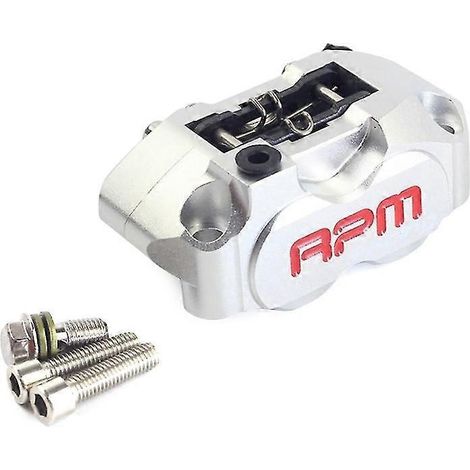 Étrier de frein à disque pour moto, 200 mm/220 mm, avant/arrière, 4 pistons, montage radial, vitesse de rotation de 82 mm, pour scooter - Argent (1/5)