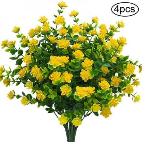 Brindille Fleur Artificielle - 32 cm - Tige Plastique Flexible - Décoration Intérieure Extérieure - Bureau Jardin Mariage - 4 Pièces (1/5)
