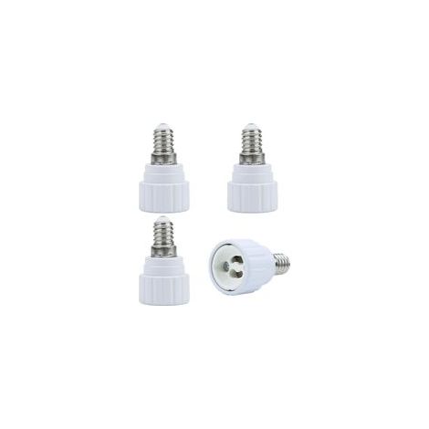 Adaptateur de culot de lampe E14 vers GU10 en BLANC 4x adaptateurs de lampe pour reformater une lampe GU10 vers un culot E14 (1/5)