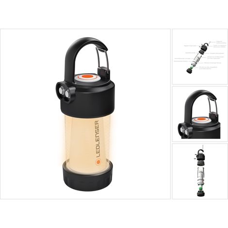 Ledlenser ML4 LED Warm Light Lanterna, Batteria Ricaricabile 14500, 300 Lumen, anabbagliate (Brevettato), Fino a 40 Ore di autonomia, Luce Rossa, Possibile Uso con 1 Batteria AA,moschettone, Outdoor (1/5)