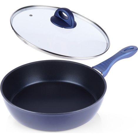 PADELLA A INDUZIONE DIAMOND CON COPERCHIO ANTIADERENTE, 28 CM