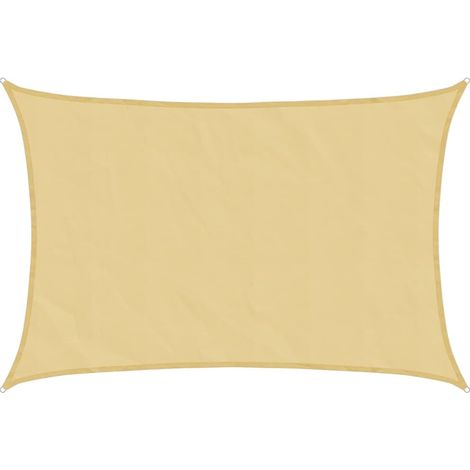 Voile d'ombrage Voile de parasol sable 4,5x3 m 100 % polyester oxford (1/5)