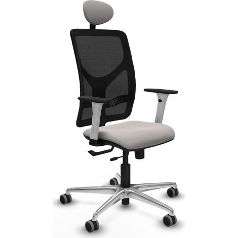 Silla de oficina piqueras y crespo Motilla negro cuero sintético (1/2)