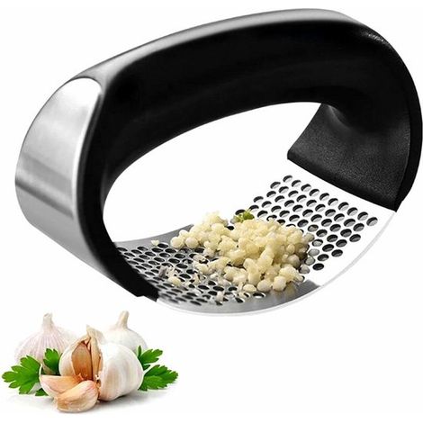 Presse-ail et presse-gingembre - Acier inoxydable - Presse à main multifonction - Ustensile de cuisine - Passe au lave-vaisselle (1/5)