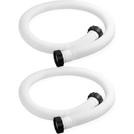 Lot de 2 tuyaux de piscine de 38 mm, 1,5 m pour pompe à sable et système de sel dans la pompe de filtration intensive, tuyau,blanc (1/5)