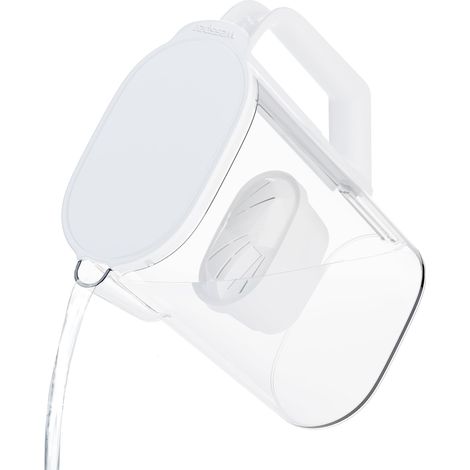 Carafe d'eau filtrante pour réfrigérateur 2,7l, Pichet filtrante avec filtre a eau compatible avec Maxtra, Réduction du Calcaire, du Chlore – Blanc (1/5)
