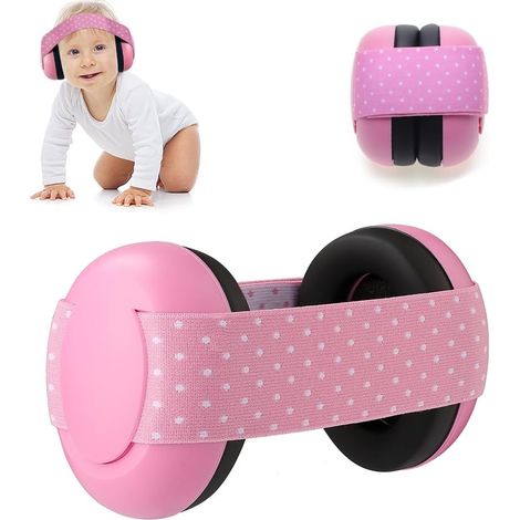Geräuschunterdrückende Baby-Kopfhörer, Lärmschutz, Mini-Kopfhörer mit Geräuschunterdrückung, Gehörschutz für Kinder, Gehörschutz-Kopfhörer, Rosa (1/5)