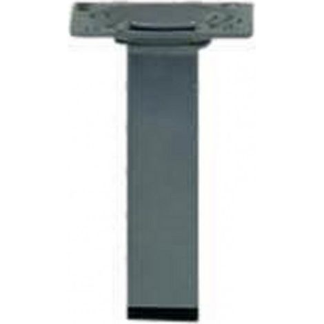 Gamba fissa per mobile quadrata in acciaio epossidico grigio, 10 cm HETTICH