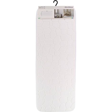 Tappeto memory in microfibra pebble 45x120 cm - bianco - Tendance
